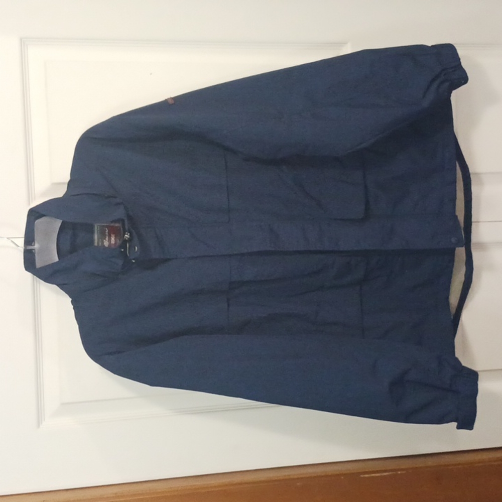 Eddie Bauer "Weather Edge" lined nylon coat jacket - M - navy blue